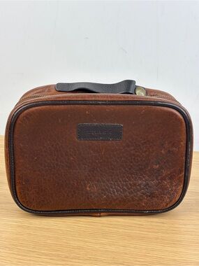 Vintage‎ Trask Men’s Distressed Leather Toiletry Bag